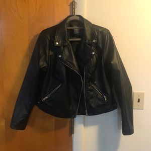 Primark Size 16 Faux Black Moto Jacket